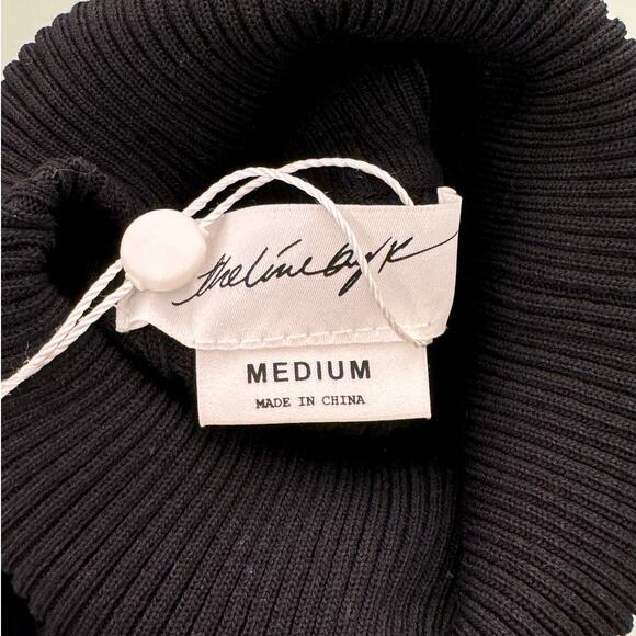 THE LINE BY K Black Ribbed Turtleneck Top w/ Tags - Picture 8 of 9
